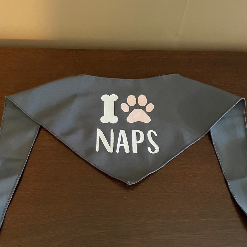 I LOVE NAPS DOG BANDANA NWOT